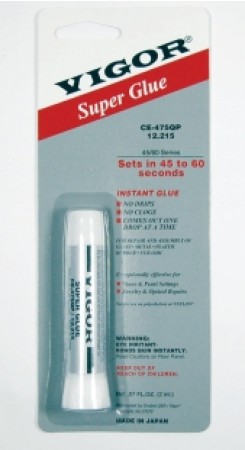 Vigor Super Glue 45 - 60 Seconds (2 gram tube) 120.0215