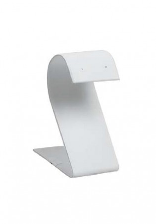 1 pr Earring Stand-White Leather (1 1/2 x 2 1/8 x 3 1/4") DP25.601-01