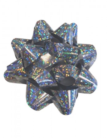 2.75" Holographic Bows (200) Silver (2 3/4") IRH3-92