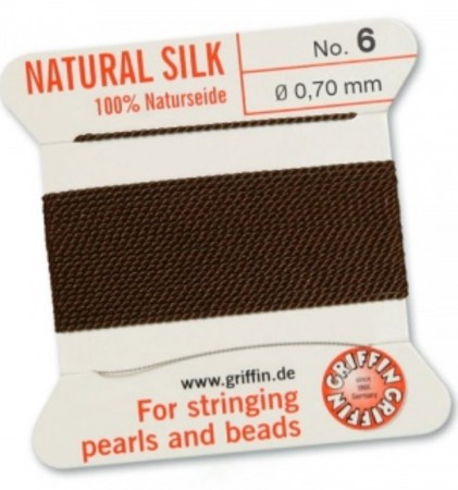 Silk Bead Cord Brown #6 SL05-685