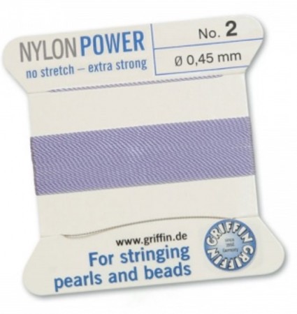 Nylon Bead Cord Lilac #02 NY05-270