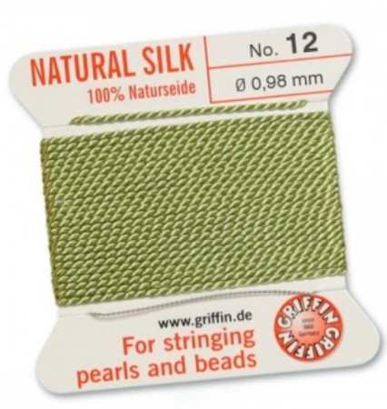 Silk Bead Cord Jade #12 SL05-1250