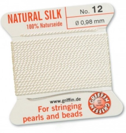 Silk Bead Cord White #12 SL05-1201