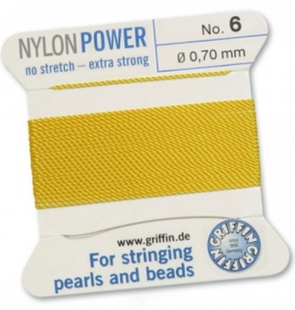 Nylon Bead Cord Yellow #6 NY05-640