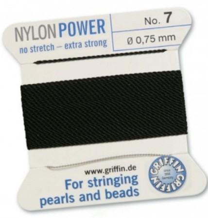 Nylon Bead Cord Black #7 NY05-799