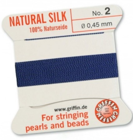 Silk Bead Cord Dark Blue #2 SL05-266