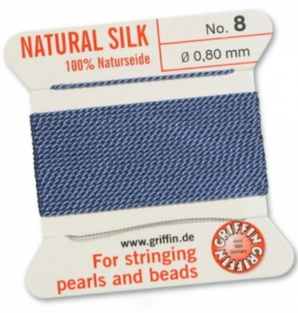 Silk Bead Cord Blue #8 SL05-864