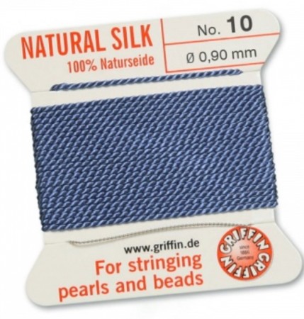 Silk Bead Cord Blue #10 SL05-1064