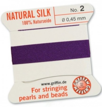Silk Bead Cord Amethyst #2 SL05-272