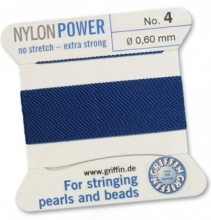 Nylon Bead Cord Dark Blue #4 NY05-466