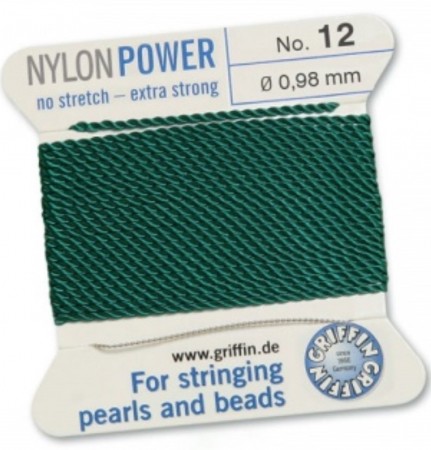 Nylon Bead Cord Green #12 NY05-1254