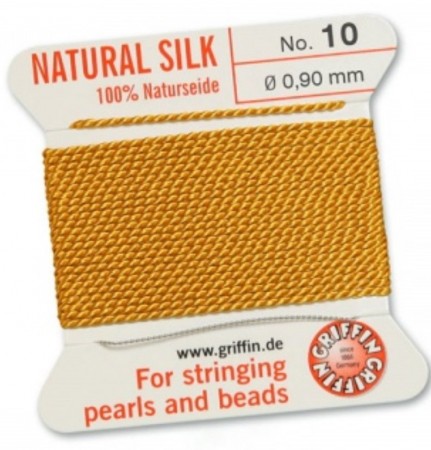 Silk Bead Cord Amber #10 SL05-1042