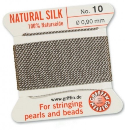 Silk Bead Cord Gray #10 SL05-1090