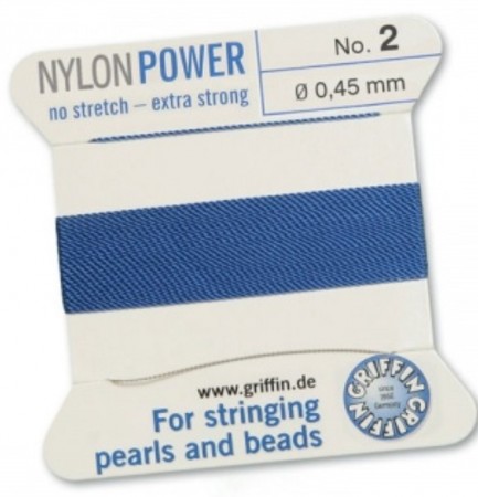 Nylon Bead Cord Blue #2 NY05-264