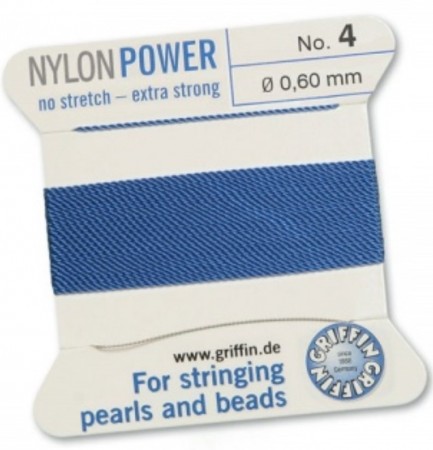 Nylon Bead Cord Blue #4 NY05-464