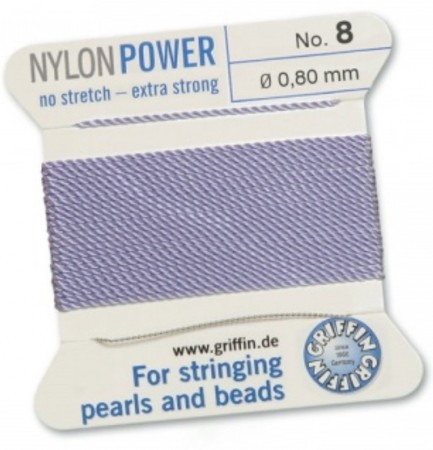 Nylon Bead Cord Lilac #08 NY05-870