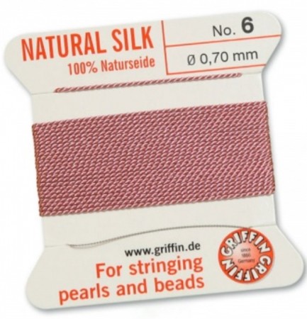 Silk Bead Cord Dark Pink #6 SL05-618