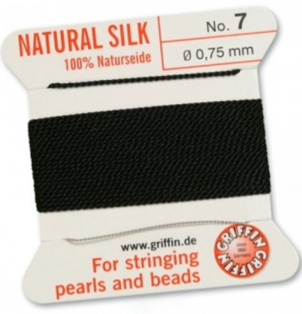 Silk Bead Cord Black #7 SL05-799