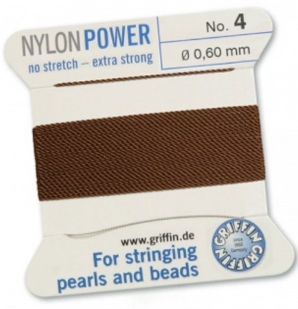 Nylon Bead Cord Brown #4 NY05-485
