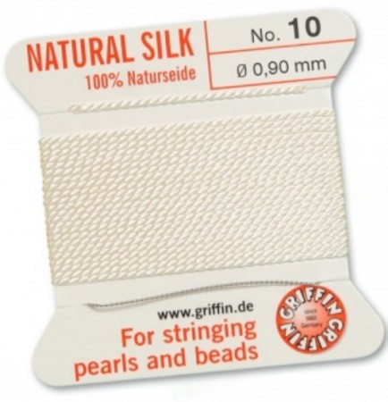 Silk Bead Cord White #10 SL05-1001