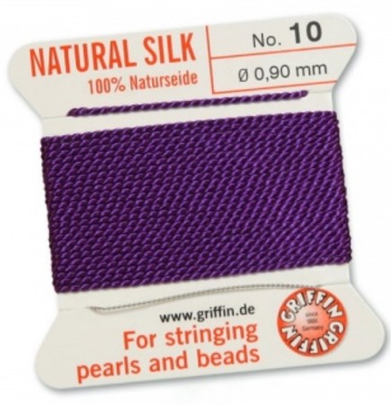 Silk Bead Cord Amethyst #10 SL05-1072