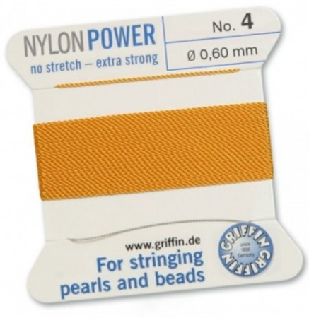 Nylon Bead Cord Amber #4 NY05-442