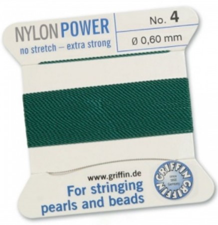 Nylon Bead Cord Green #4 NY05-454