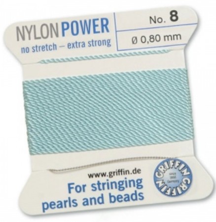 Nylon Bead Cord Turquoise #8 NY05-862