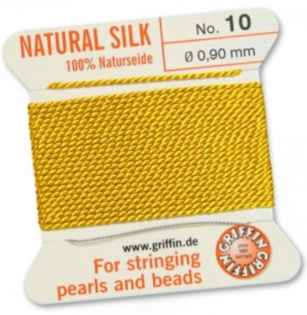 Silk Bead Cord Yellow #10 SL05-1040