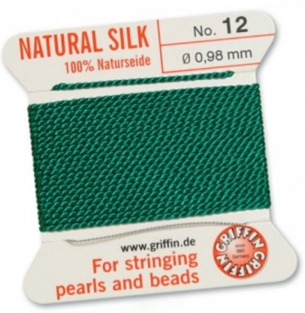 Silk Bead Cord Green #12 SL05-1254