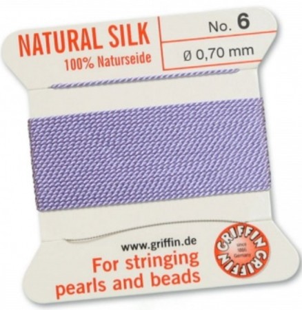 Silk Bead Cord Lilac #6 SL05-670