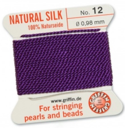 Silk Bead Cord Amethyst #12 SL05-1272