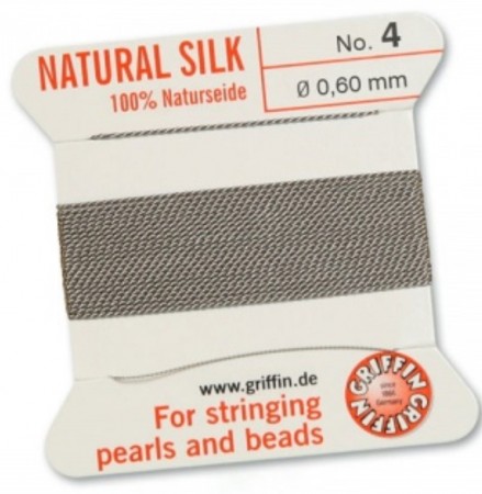 Silk Bead Cord Gray #4 SL05-490