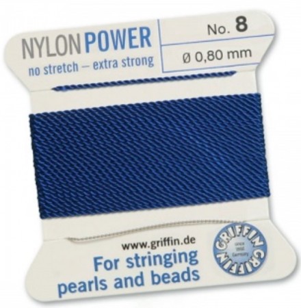 Nylon Bead Cord Dark Blue #8 NY05-866