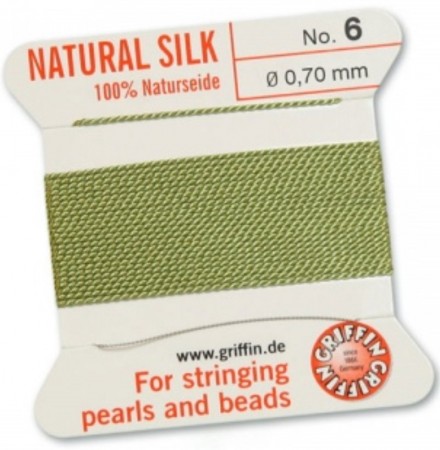 Silk Bead Cord Jade #6 SL05-650