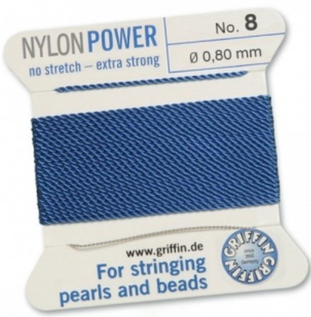 Nylon Bead Cord Blue #8 NY05-864