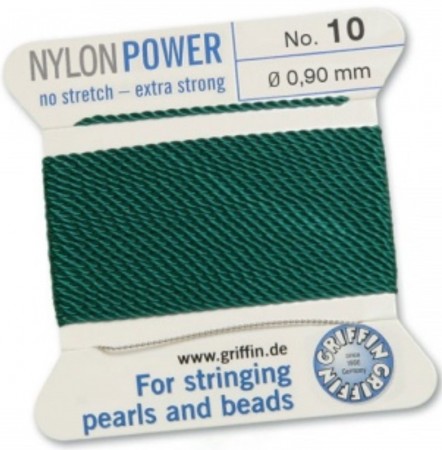 Nylon Bead Cord Green #10 NY05-1054