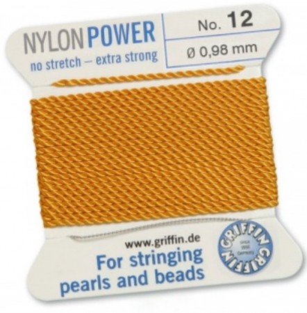 Nylon Bead Cord Amber #12 NY05-1242
