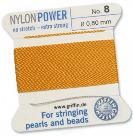 Nylon Bead Cord Amber #8 NY05-842