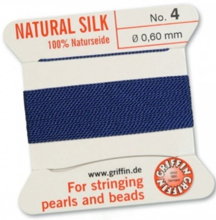 Silk Bead Cord Dark Blue #4 SL05-466