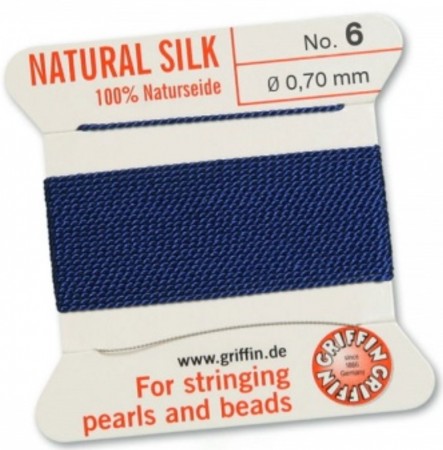 Silk Bead Cord Dark Blue #6 SL05-666