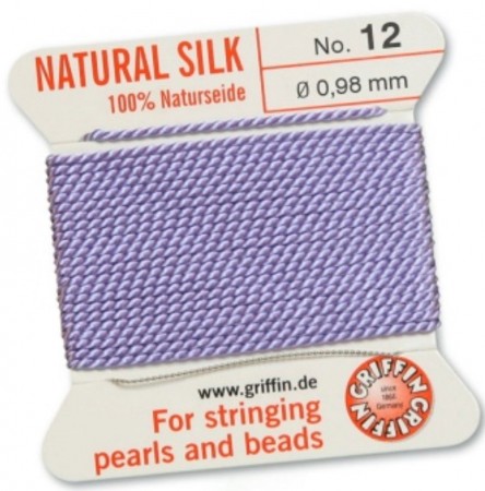 Silk Bead Cord Lilac #12 SL05-1270
