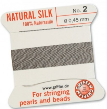Silk Bead Cord Gray #2 SL05-290