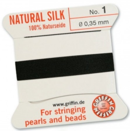 Silk Bead Cord Black #1 SL05-199