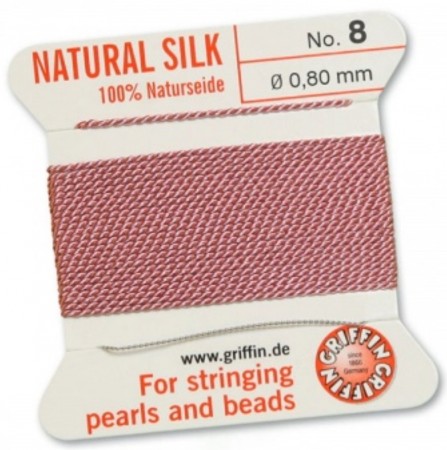 Silk Bead Cord Dark Pink #8 SL05-818