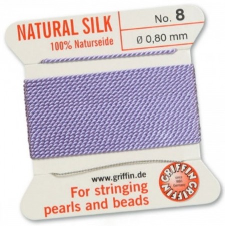 Silk Bead Cord Lilac #8 SL05-870