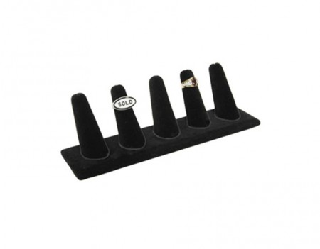 5 pc Ring Finger-Black Velvet (8 x 2 x 2 3/8") DP65.505-99