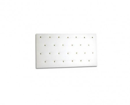 32 pc Charm Tray w/hooks-White Leather (14 1/8 x 7 5/8") DP15.932-01