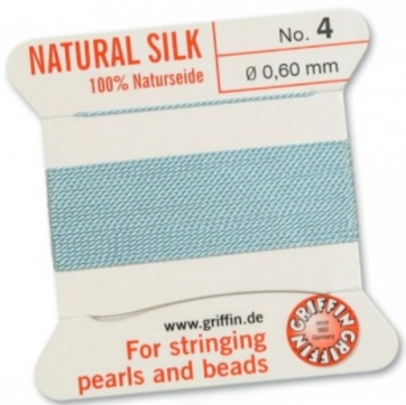 Silk Bead Cord Turquoise #4 SL05-462