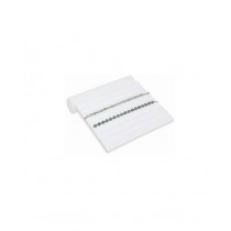 Ribbed Bracelet Ramp-White Leather (8 1/4 x 8 3/4 x 1 3/4") DP10.588-01